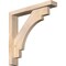 Ekena Millwork Merced Block Smooth Bracket w/ Offset Brace, Douglas Fir, 3 1/2"W x 20"D x 20"H BKT0402X20X20MRC05SDF - alternate 1